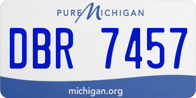 MI license plate DBR7457
