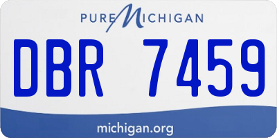 MI license plate DBR7459