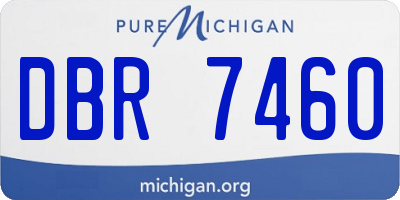 MI license plate DBR7460