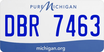 MI license plate DBR7463