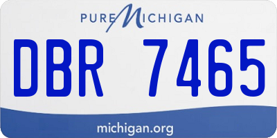 MI license plate DBR7465
