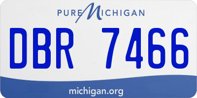 MI license plate DBR7466