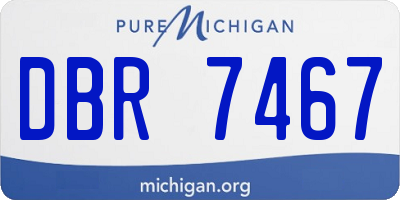 MI license plate DBR7467