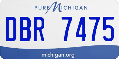 MI license plate DBR7475