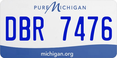 MI license plate DBR7476
