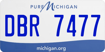 MI license plate DBR7477