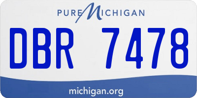 MI license plate DBR7478