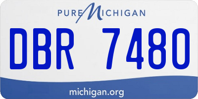 MI license plate DBR7480