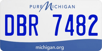 MI license plate DBR7482