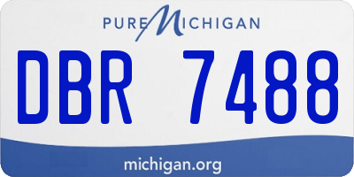 MI license plate DBR7488