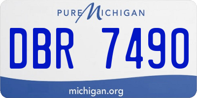 MI license plate DBR7490