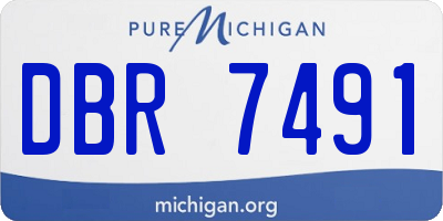 MI license plate DBR7491