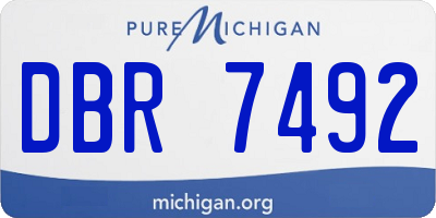 MI license plate DBR7492