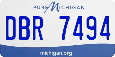MI license plate DBR7494