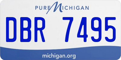 MI license plate DBR7495