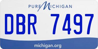 MI license plate DBR7497