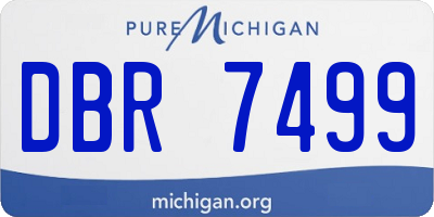 MI license plate DBR7499