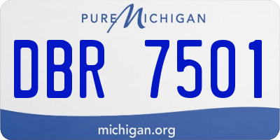 MI license plate DBR7501
