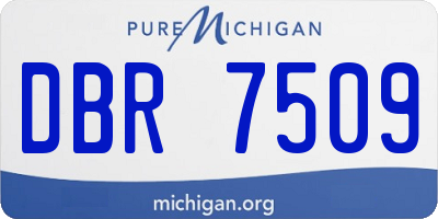MI license plate DBR7509