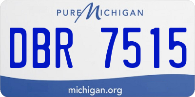 MI license plate DBR7515