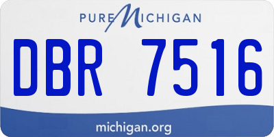 MI license plate DBR7516