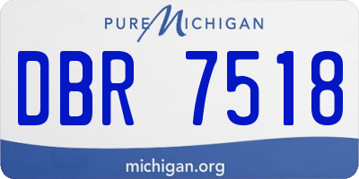 MI license plate DBR7518