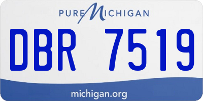 MI license plate DBR7519