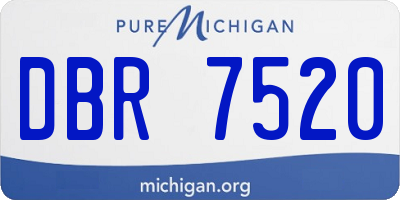MI license plate DBR7520