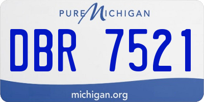 MI license plate DBR7521