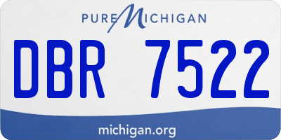 MI license plate DBR7522