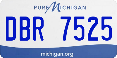 MI license plate DBR7525