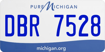 MI license plate DBR7528