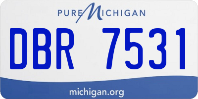 MI license plate DBR7531