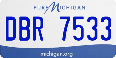 MI license plate DBR7533