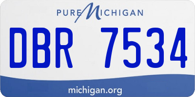 MI license plate DBR7534