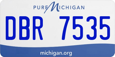 MI license plate DBR7535