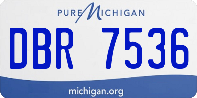 MI license plate DBR7536