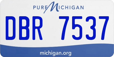 MI license plate DBR7537