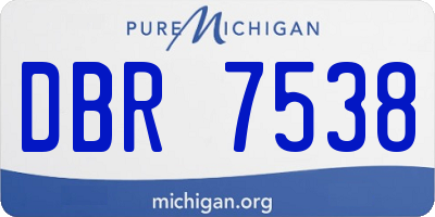 MI license plate DBR7538