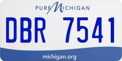 MI license plate DBR7541