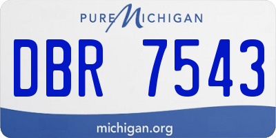 MI license plate DBR7543