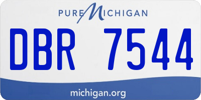 MI license plate DBR7544