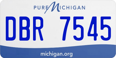 MI license plate DBR7545