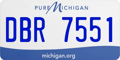 MI license plate DBR7551