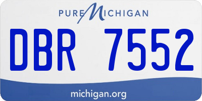 MI license plate DBR7552