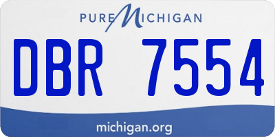 MI license plate DBR7554