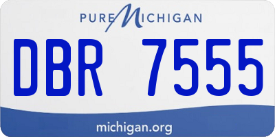 MI license plate DBR7555