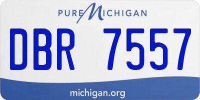MI license plate DBR7557