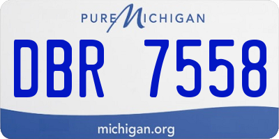 MI license plate DBR7558
