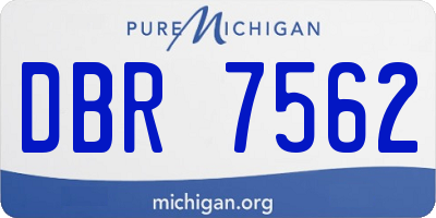 MI license plate DBR7562